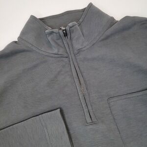 Barbour Quarter Zip Pullover Men Large Grey Excellent MOL0394CH91 Organic Cotton